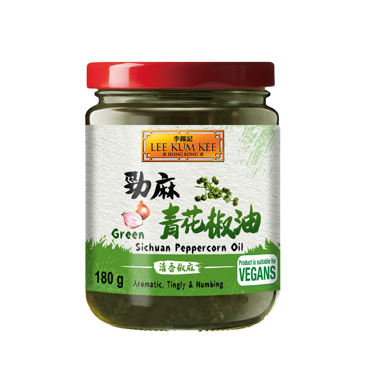 Lee Kum Kee Groene Sichuanpeperolie 12x180g pot