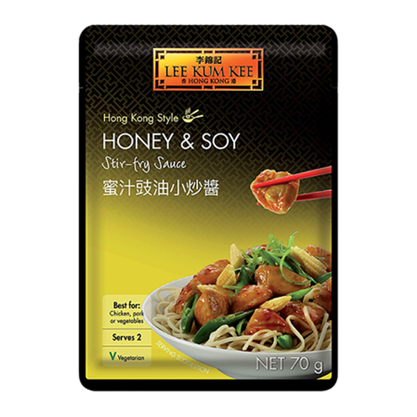 Lee Kum Kee Honing & Soja Roerbaksaus 12x70g zakje