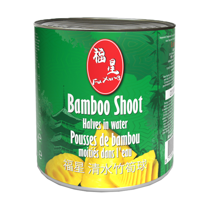 Fu Xing Bamboescheuten (halve) 6x2.95kg blik