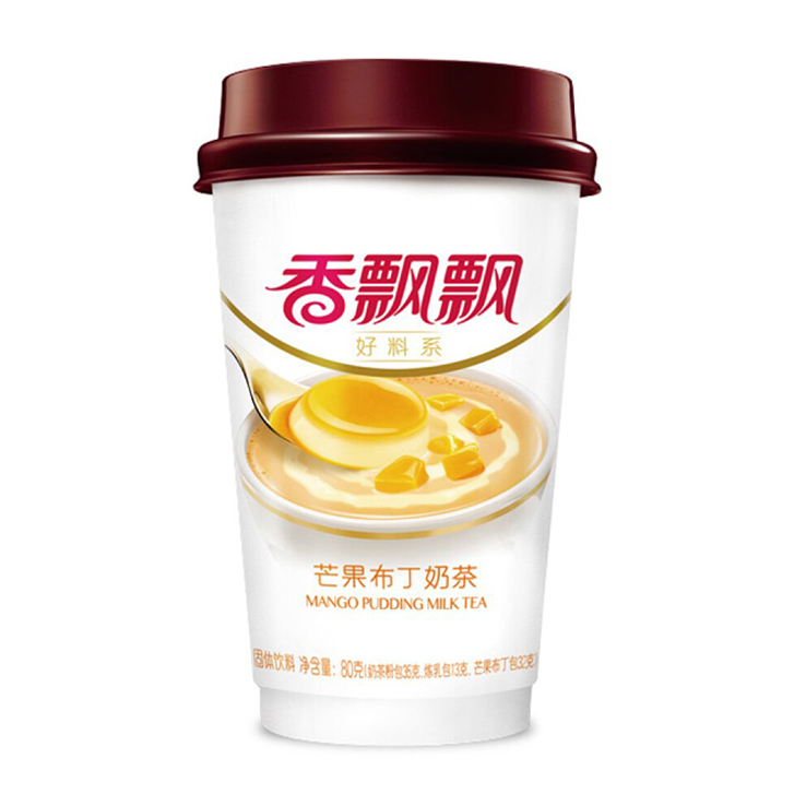 Xiang Piao Piao Premium Milk Tea - Mango Pudding Flavour 30x80g cup