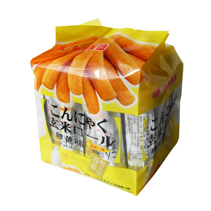Pei Tien Konjac Brown Rice Roll - Egg 12x160g bag