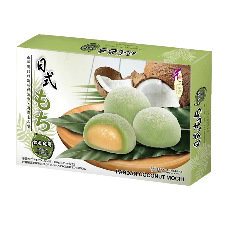 Love & Love Mochi met pandan-kokossmaak 24x180g doos
