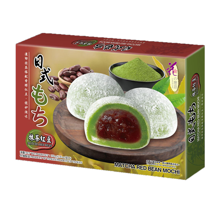 Love & Love Mochi met matcha rode bonensmaak 24x180g doos