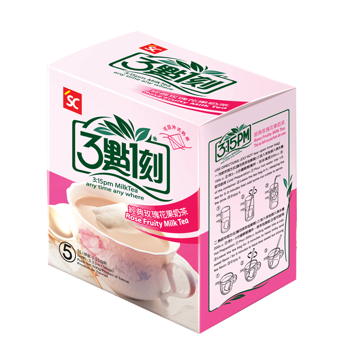 3:15PM Trà sữa hoa hồng trái cây 24x5x20g hộp