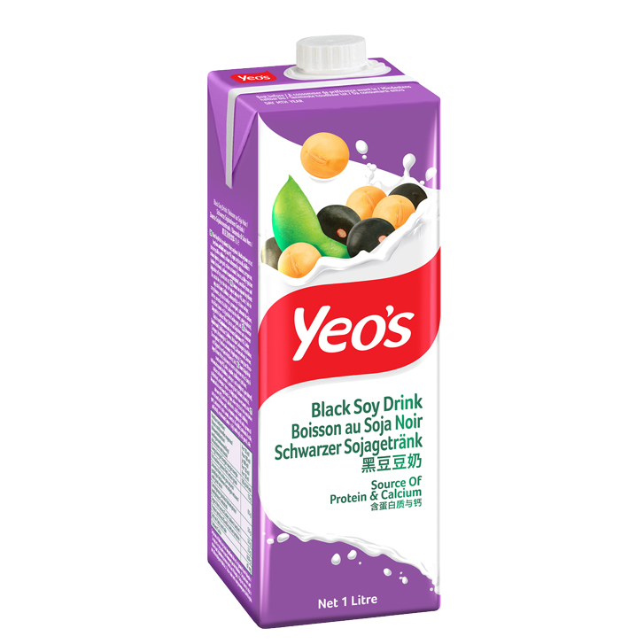 Yeo's Zwarte sojadrank 12x1ltr doos