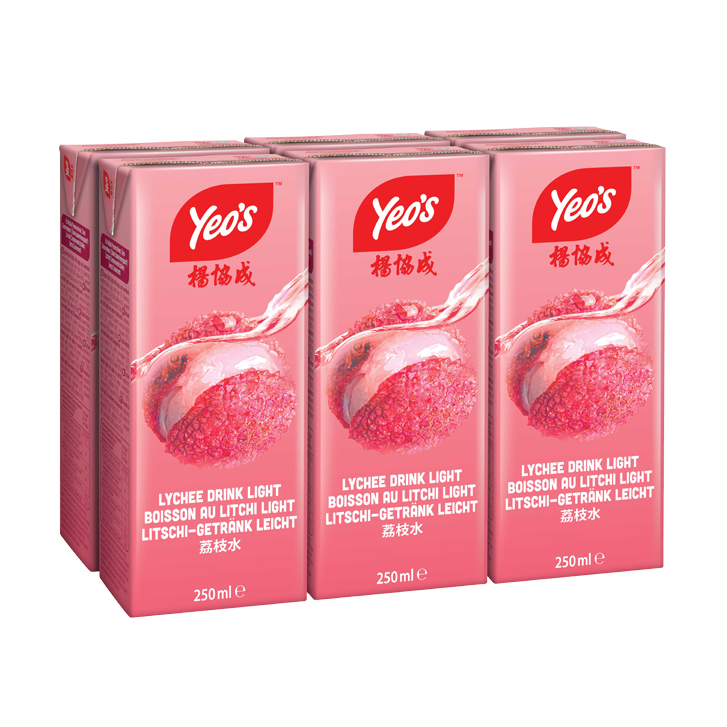 Yeo's Lychee drinken 4x6x250ml doos