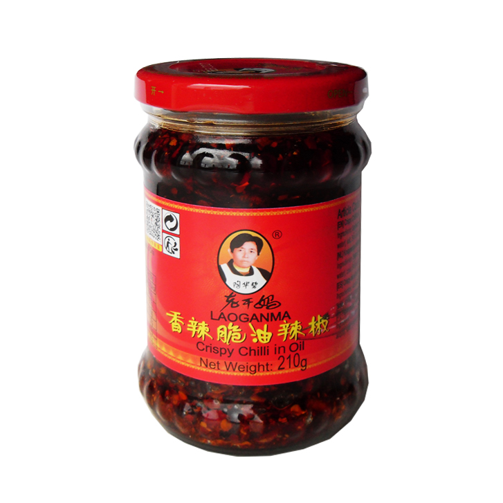 Lao Gan Ma Ớt chưng dầu cay giòn 24x210g hũ