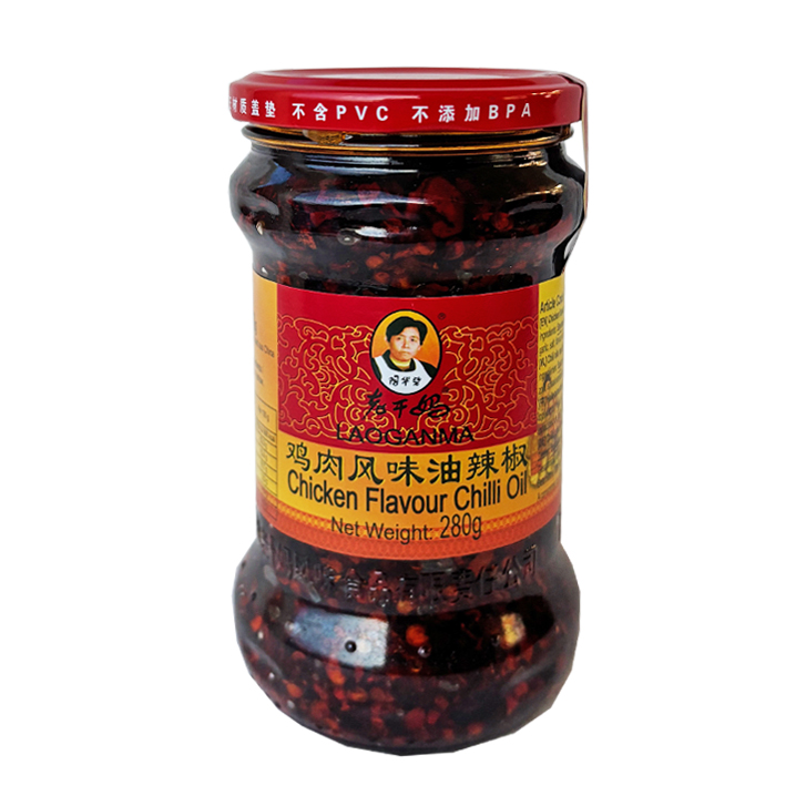 Lao Gan Ma Ớt chưng dầu củ cải, đậu phộng
Dầu ớt hương vị gà 24x280g hũ