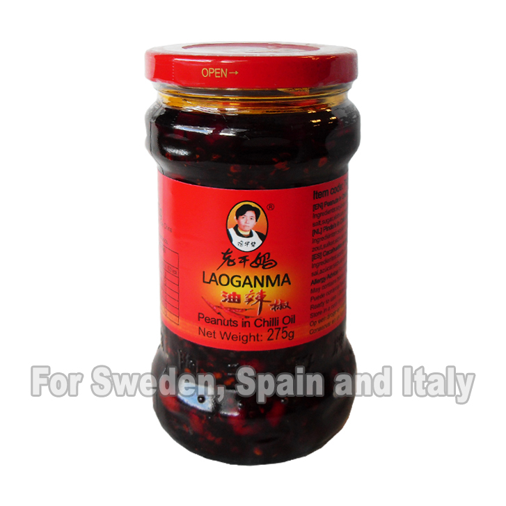 Lao Gan Ma Arachides à l'huile de piment
Arachides à l'huile de chili 24x275g